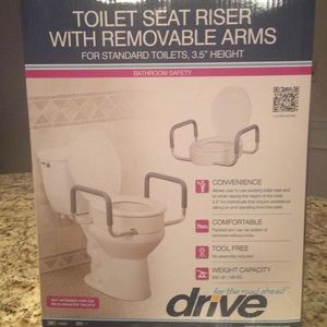 TOILET SEAT RISER WITH REMOVABLE ARMS